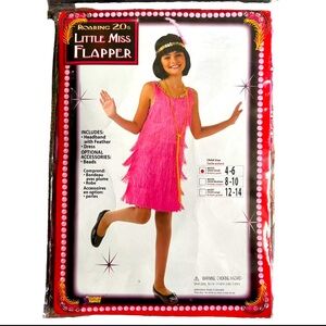 Little Miss Flapper Hot Pink Girl’s Roaring 20's Halloween Costume NWT